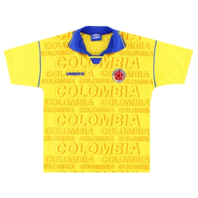 1995-96 Colombia Umbro Home Shirt Y - Colombia / Excellent / Youth