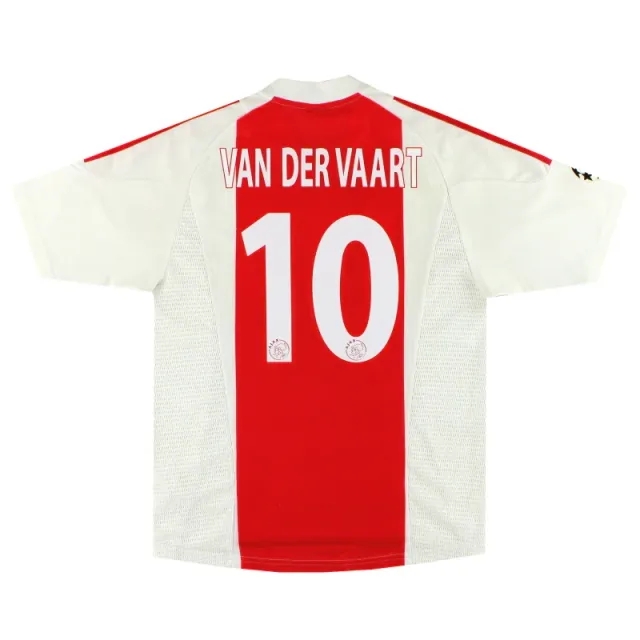 2003-04 Ajax adidas CL Home Shirt Van Der Vaart #10 *Mint* M - Ajax / Mint / Medium