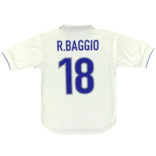 1997-98 Italy Nike Away Shirt R. Baggio #18 M - Italy / Excellent / Medium