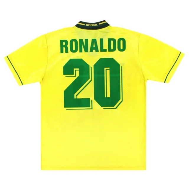 1994-95 Brazil Umbro Home Shirt Ronaldo #20 *Mint* L - Brazil / Mint / Large
