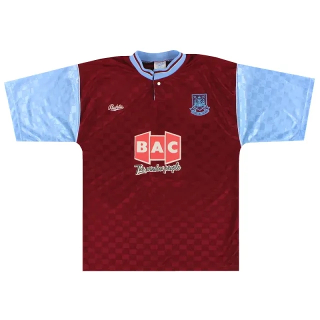 1990-91 West Ham Bukta Home Shirt *Mint* M - West Ham / Mint / Medium