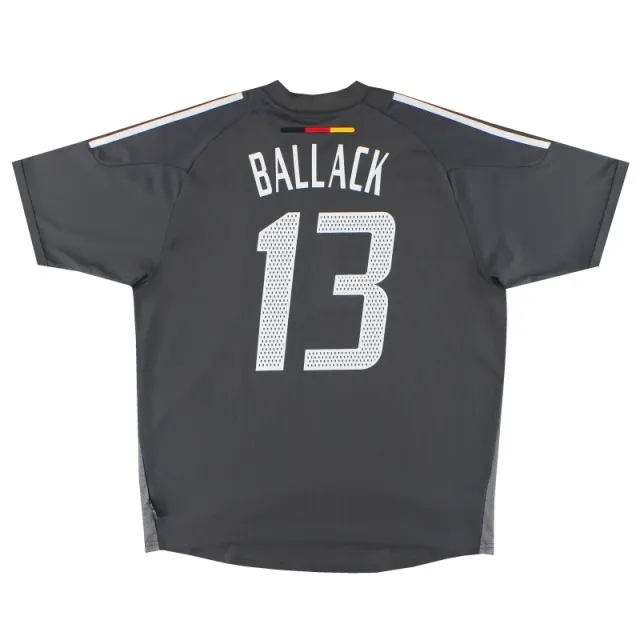 2002-04 Germany adidas Away Shirt Ballack #13 *Mint* L - Germany / Mint / Large