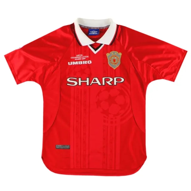 1999-00 Manchester United Umbro 'CL Winners' Shirt M - Manchester United / Very good / Medium