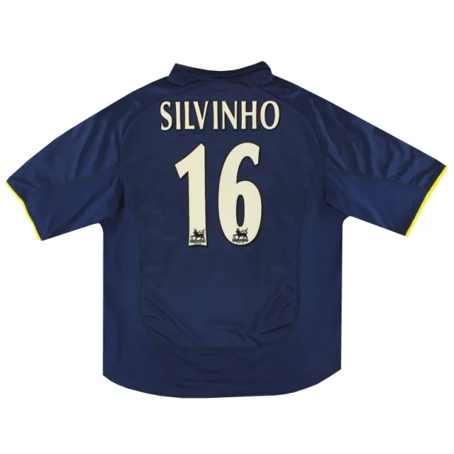 2000-02 Arsenal Nike European Shirt Silvinho #16 XL - Arsenal / Mint / XL