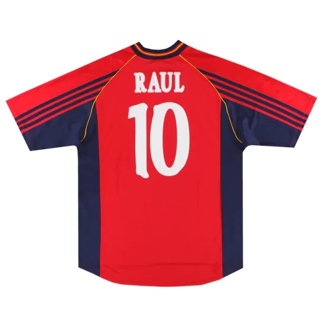 1998-99 Spain adidas Home Shirt Raul #10 L - Spain / Excellent / Large