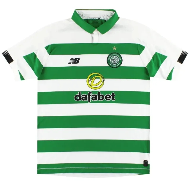 2019-20 Celtic New Balance Home Shirt L - Celtic / Excellent / Large