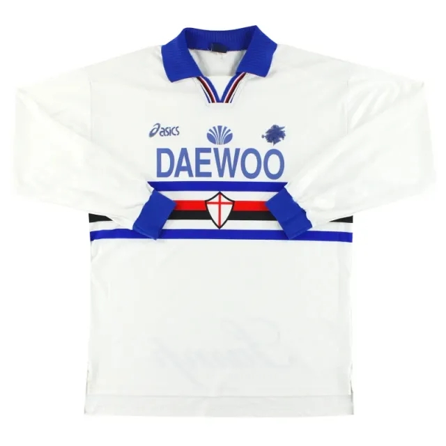 1997-98 Sampdoria Asics Away Shirt #6 L/S XL - Sampdoria / Excellent / XL