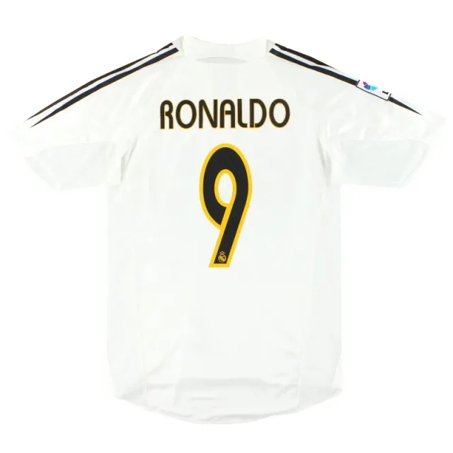 2003-04 Real Madrid adidas Player Issue Home Shirt Ronaldo #9 M - Real Madrid / Excellent / Medium