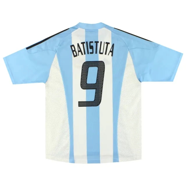 2002-04 Argentina adidas Home Shirt Batistuta #9 L - Argentina / Excellent / Large