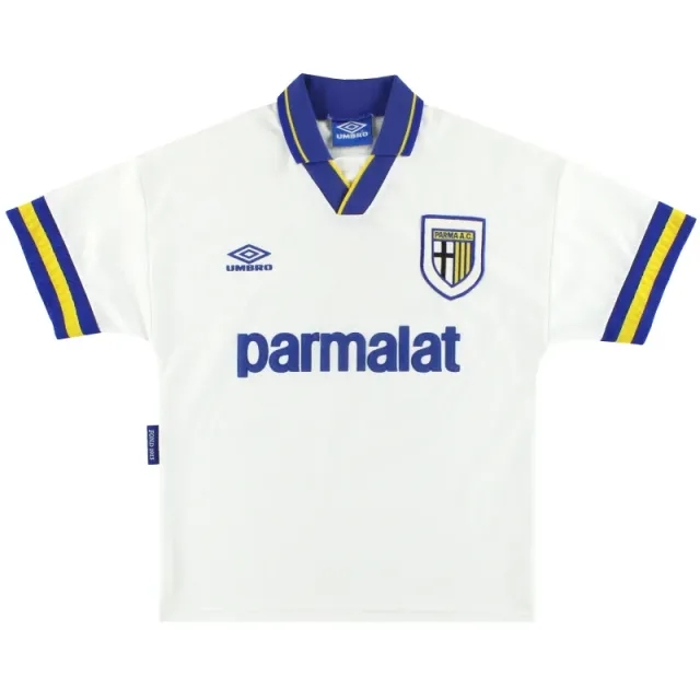 1993-95 Parma Umbro Home Shirt L - Parma / Excellent / Large