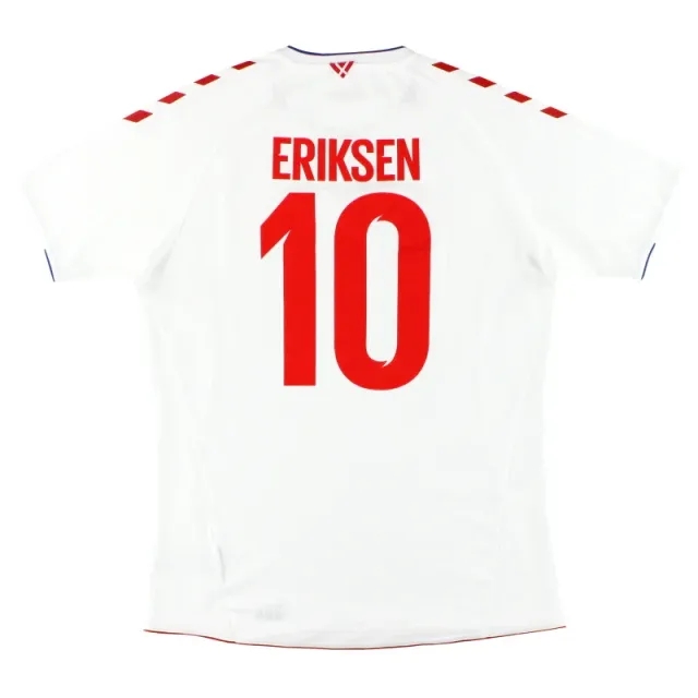 2018 Denmark Hummel Away Shirt Eriksen #10 *Mint* XL - Denmark / Mint / XL