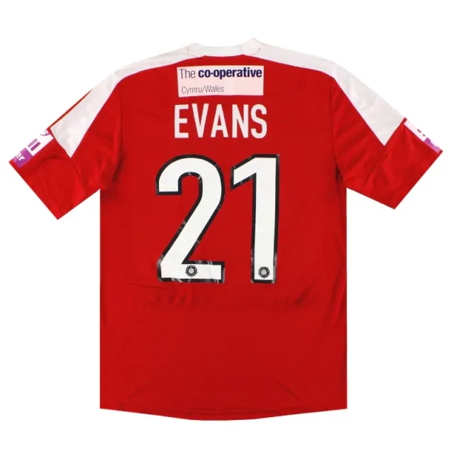 2013-14 Wrexham adidas Match Issue Home Shirt Evans #21 M - Wrexham / Excellent / Medium