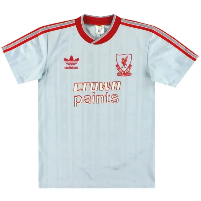 1987-88 Liverpool adidas Away Shirt L.Boys - Liverpool / Very Good / Large Boys