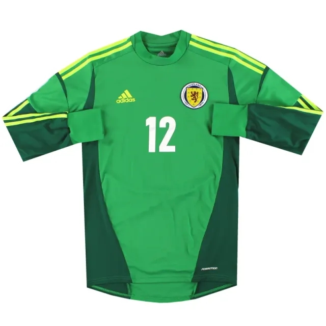 2014-15 Scotland adidas Formotion Player Issue Goalkeeper Shirt #12 *As New* - Scotland / As New / Small