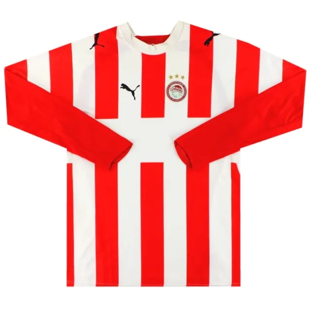 2006-07 Olympiakos Puma Home Shirt L/S XL - Olympiakos / Excellent / XL