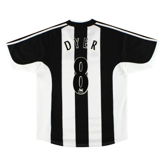 2001-03 Newcastle adidas Home Shirt Dyer #8 *As New* L - Newcastle United / As New / Large