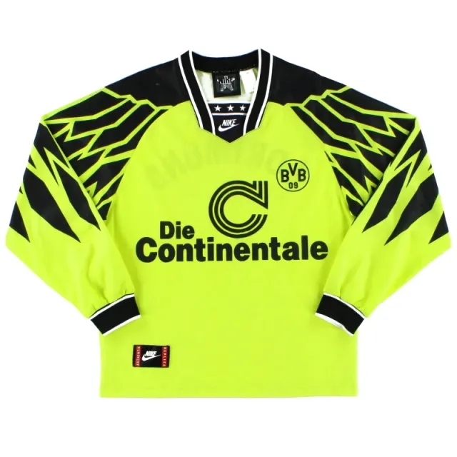 1994-95 Borussia Dortmund Nike Home Shirt L/S L - Dortmund / Very Good / Large