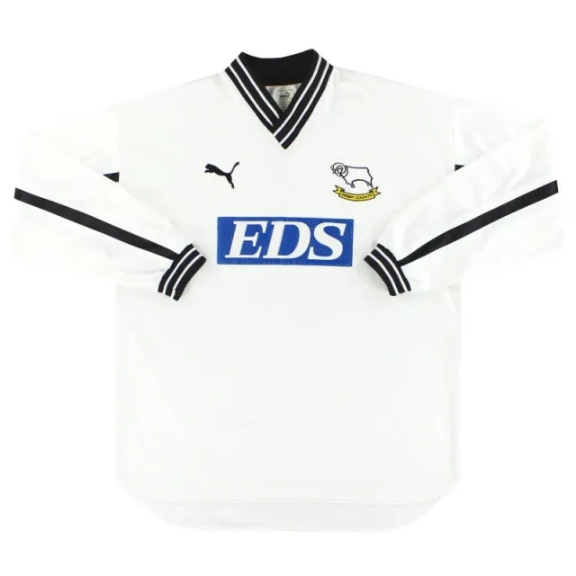 1999-01 Derby County Puma Home Shirt L/S L - Derby County / Excellent / Large