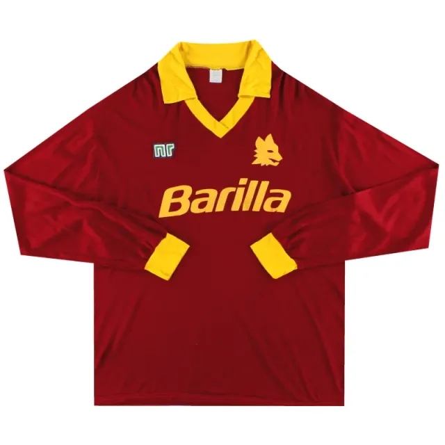 1986-87 Roma Home Shirt LS XL - Roma / Excellent / XL