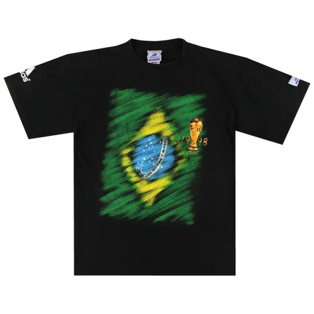 1998-00 Brazil 'France 98' Graphic Tee M - Brazil / Excellent / Medium