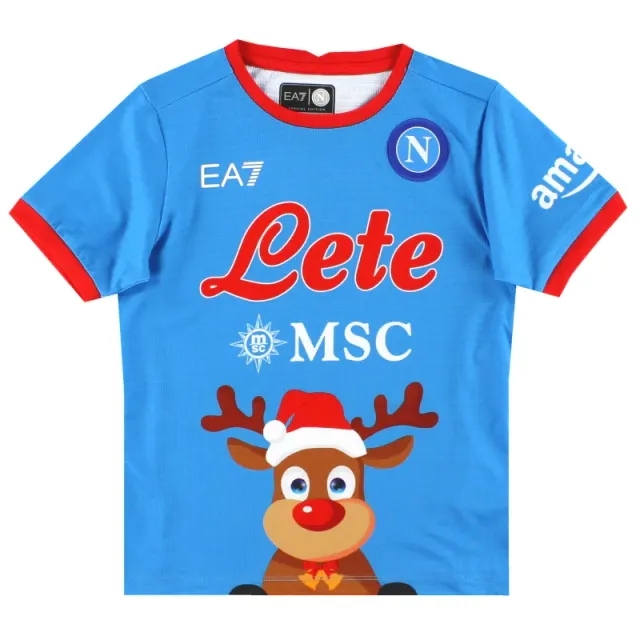 2022-23 Napoli EA7 'Special Edition' Christmas Shirt *As New* Youth - Napoli / As New / 10Y