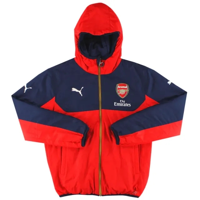 2014-15 Arsenal Puma Reversible Padded Coat S - Arsenal / Excellent / Small