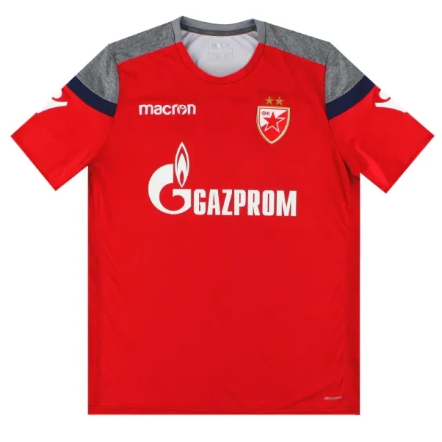 2018-19 Red Star Belgrade Macron Training Shirt L - Other European Clubs / Excellent / Large