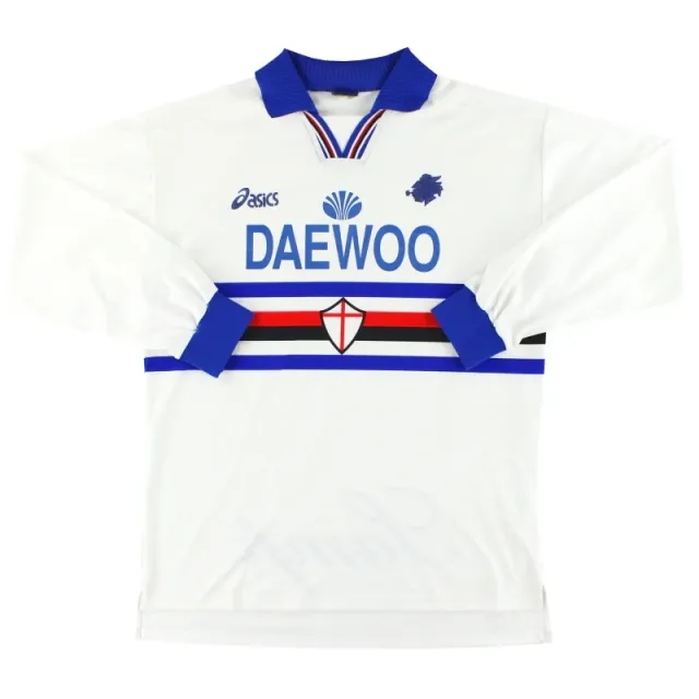 1997-98 Sampdoria Asics Away Shirt LS XL - Sampdoria / Excellent / XL