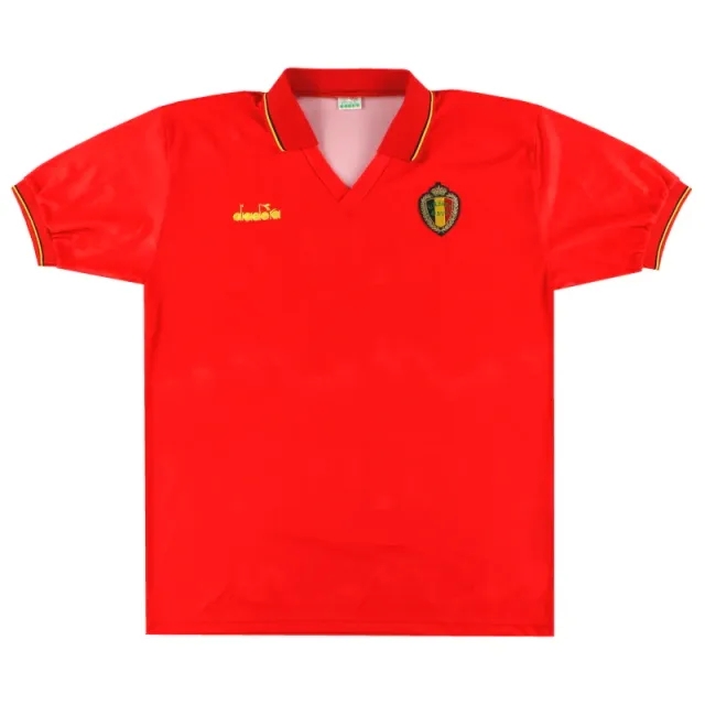 1992-94 Belgium Diadora Home Shirt XL - Belgium / Excellent / XL