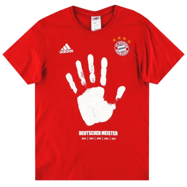 2014-15 Bayern Munich adidas Graphic Tee M - Bayern Munich / Excellent / Medium