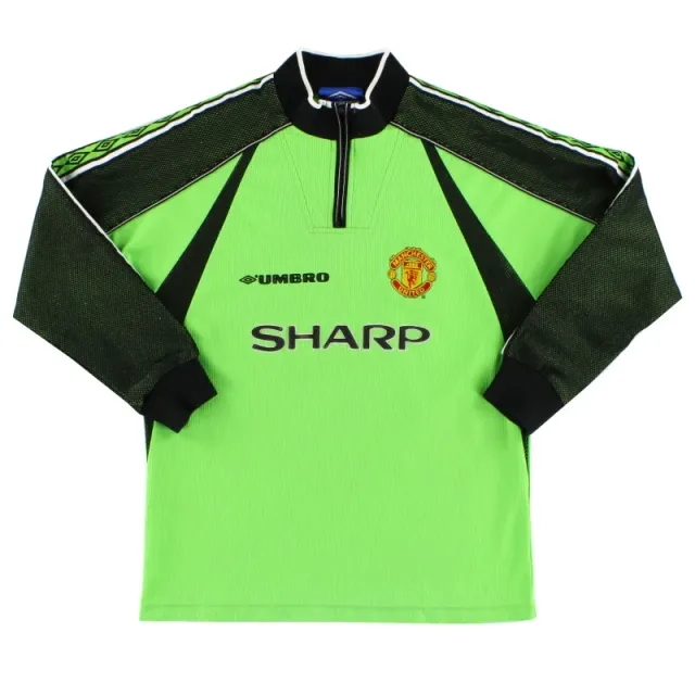 1998-99 Manchester United Umbro Goalkeeper Shirt Y - Manchester United / Very good / Youth
