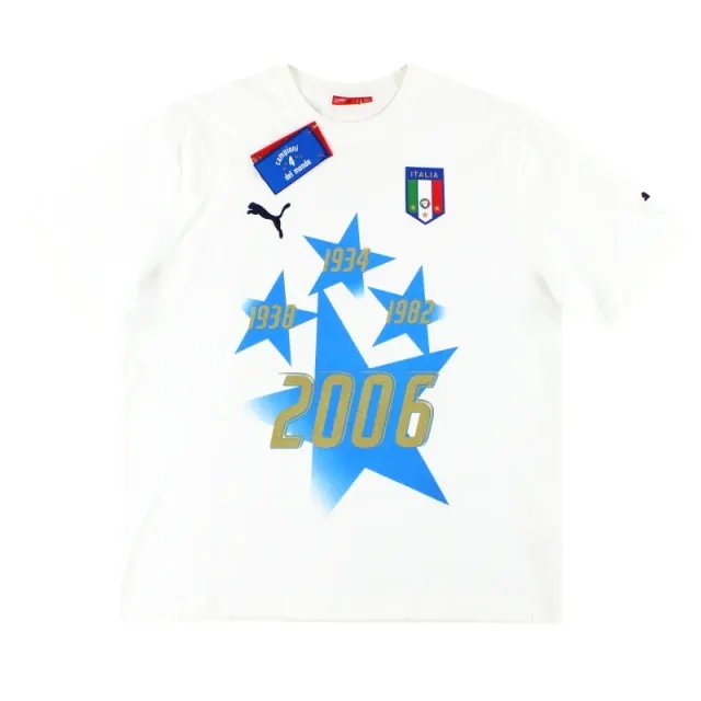2006-07 Italy Puma 'Campioni Del Mondo' Graphic Tee *BNIB* XXL - Italy / BNIB / XXL