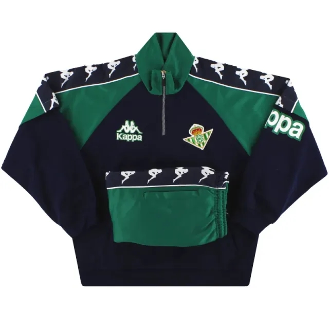 1995-97 Real Betis Kappa Tracksuit S - Real Betis / Very Good / Small