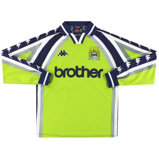1997-99 Manchester City Kappa Goalkeeper Shirt S - Manchester City / Excellent / Small
