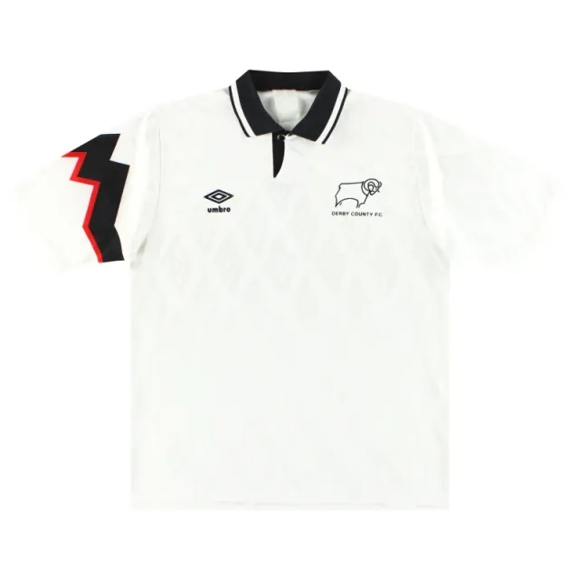 1991-93 Derby County Umbro Home Shirt XL - Derby County / Excellent / XL