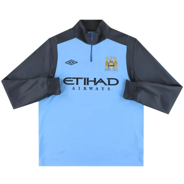 2011-12 Manchester City Umbro 1/4 Zip Fleece Top L - Manchester City / Excellent / Large