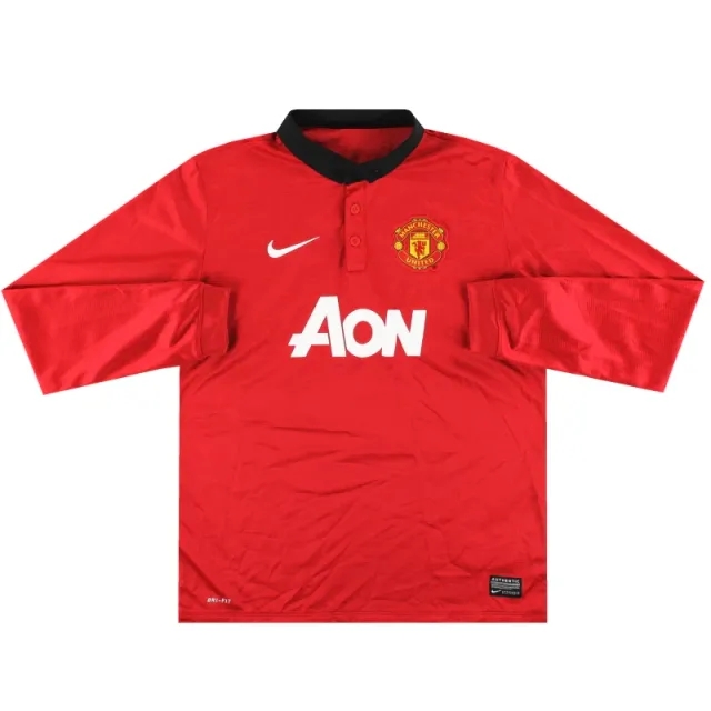 2013-14 Manchester United Nike Home Shirt L/S L.Boys - Manchester United / Excellent / Large Boys