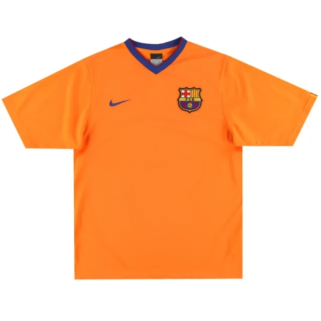 2006-08 Barcelona Basic Away Shirt *Mint* M - Barcelona / Mint / Medium