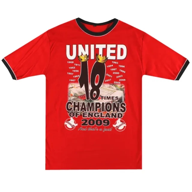 2009 Manchester United '18 Times' Graphic Tee XL - Manchester United / Excellent / XL