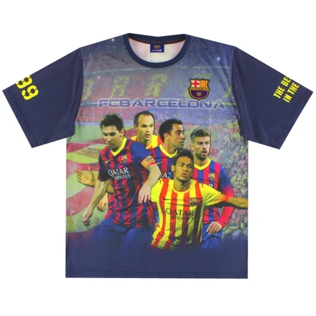2013-14 Barcelona Graphic Tee L - Barcelona / Excellent / Large