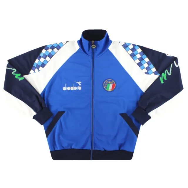 1990-92 Italy Diadora Track Jacket L - Italy / Excellent / Large