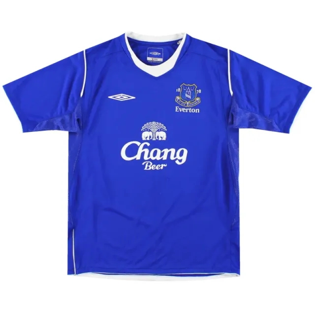 2004-05 Everton Umbro Home Shirt M.Boys - Everton / Excellent / Youth