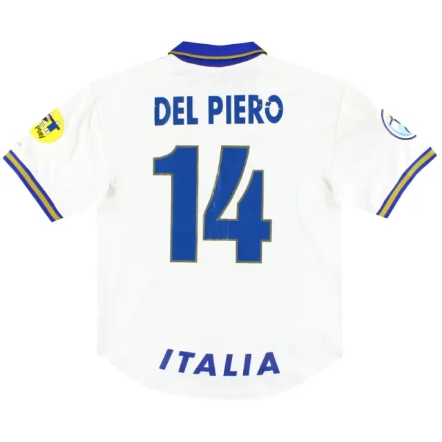 1996-97 Italy Nike Away Shirt Del Piero #14 XL - Italy / Very Good / XL