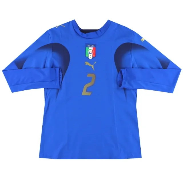 2006-07 Italy Player Issue Home Shirt #2 L/S Women's 14 - Italy / Excellent / Women's 14