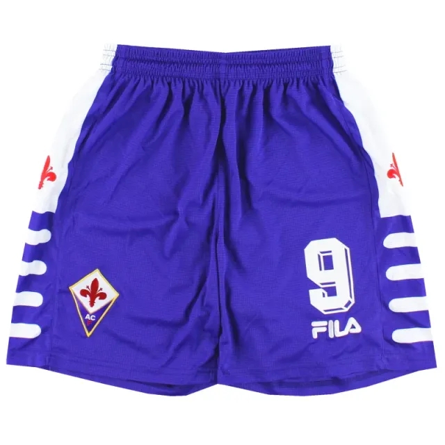 1998-99 Fiorentina Fila Home Shorts #9 M - Fiorentina / Excellent / Medium