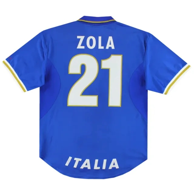 1996-97 Italy Nike Home Shirt Zola #21 XL - Italy / Excellent / XL