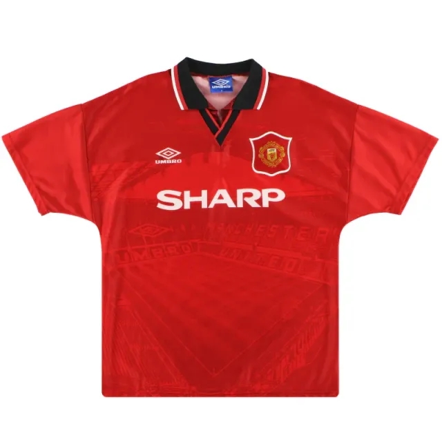 1994-96 Manchester United Umbro Home Shirt M - Manchester United / Excellent / Medium
