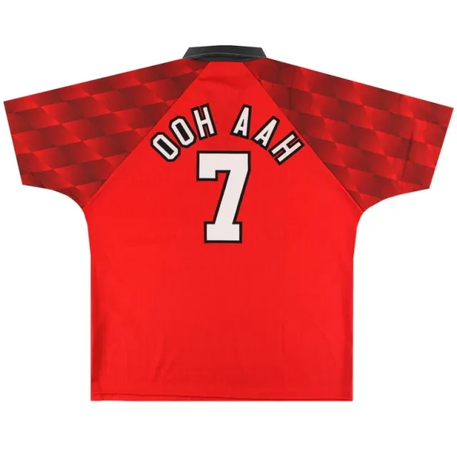 1996-98 Manchester United Umbro Home Shirt Ooh Aah #7 XL - Manchester United / Excellent / XL
