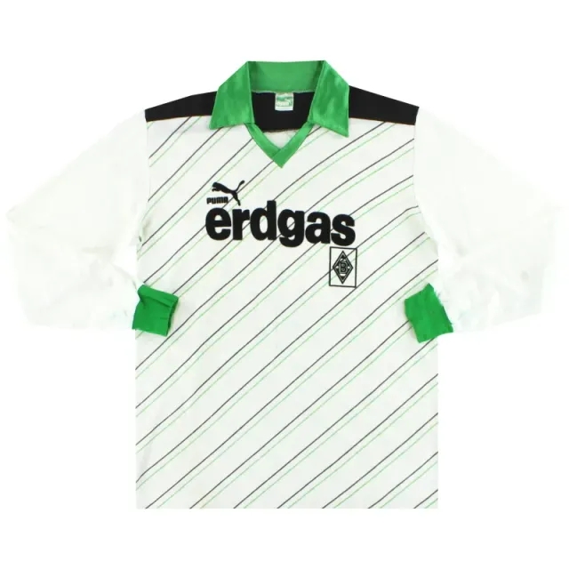 1985-87 Borussia Monchengladbach Puma Home Shirt L/S XL - Other German Clubs / Excellent / XL