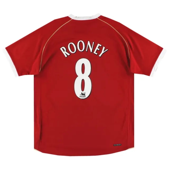 2006-07 Manchester United Nike Home Shirt Rooney #8 XL - Manchester United / Excellent / XL